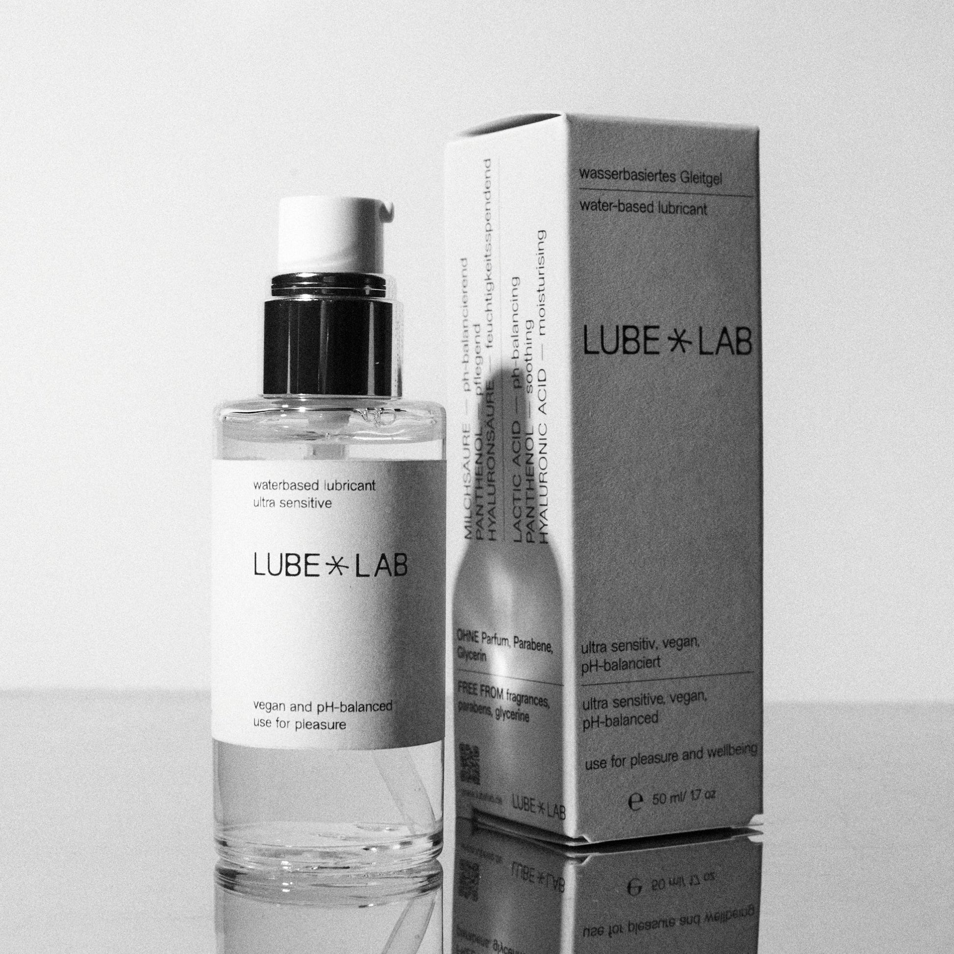 Ultra sensitives, veganes & pflegendes Gleitgel auf Wasserbasis - 50ml LubeLab Ultra sensitives, veganes & pflegendes Gleitgel auf Wasserbasis - 50ml LubeLab